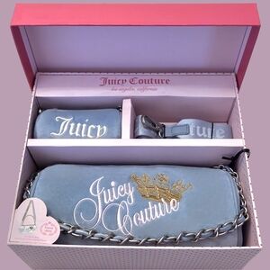 JUICY COUTURE LIMITED Ed 3Pc Heritage Barrel Bag Crossbody w/ Micro Pouch NWT